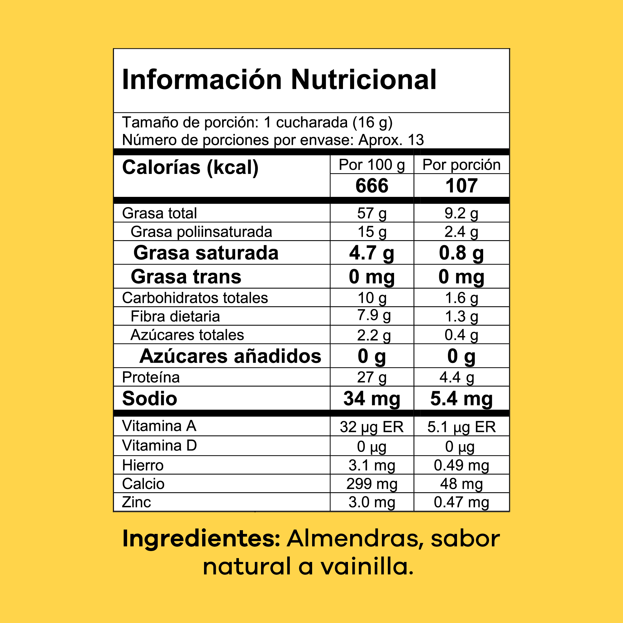 Base Almendras Vainilla 200g