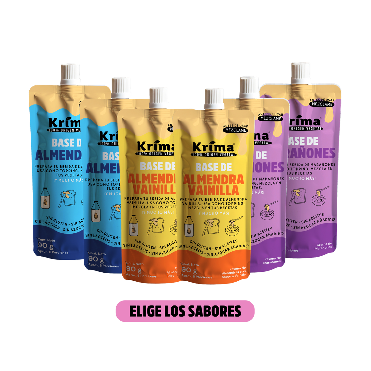 Combo Descubre: 6 Bases de 90gr.