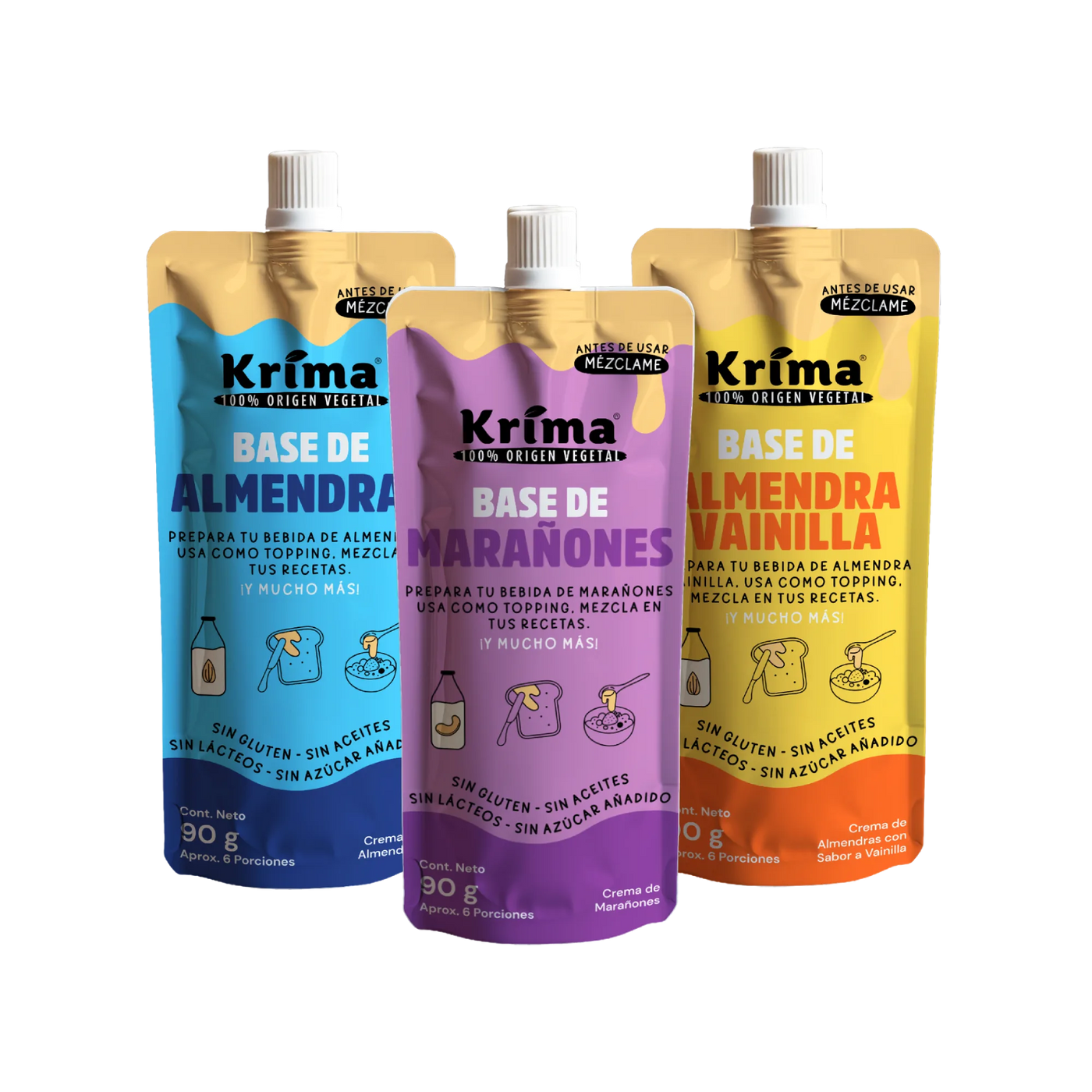 Combo Descubre: 3 Bases de nueces 90gr