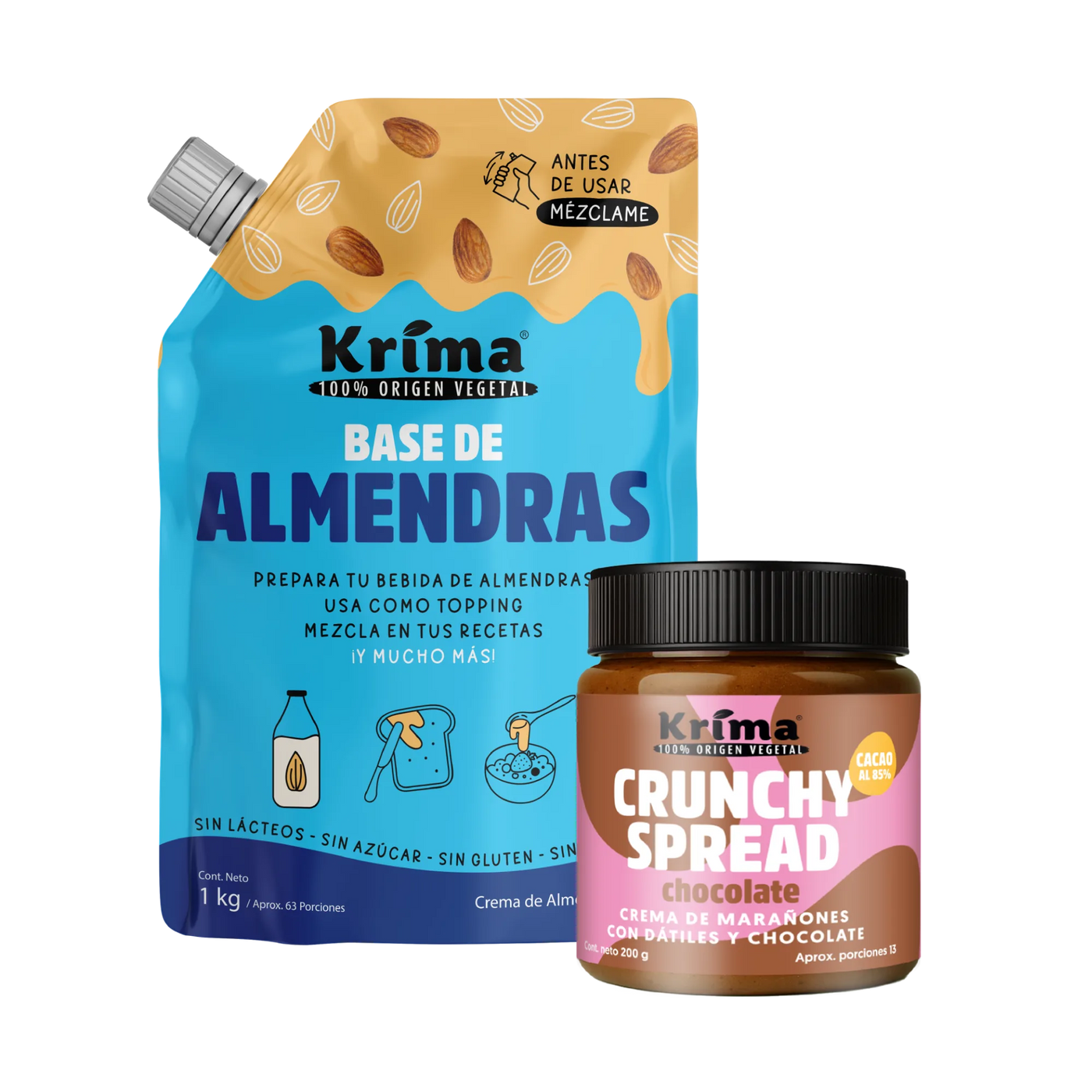 Combo Reserva: 1 Base de nueces 1 Kg +  1 Crunchy Spread 200g