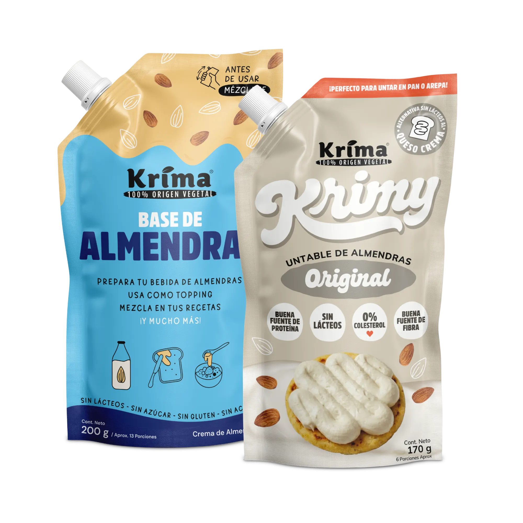 Combo Versátil: 1 Base de nueces de 200g + 1 Queso Crema Krimy 170g