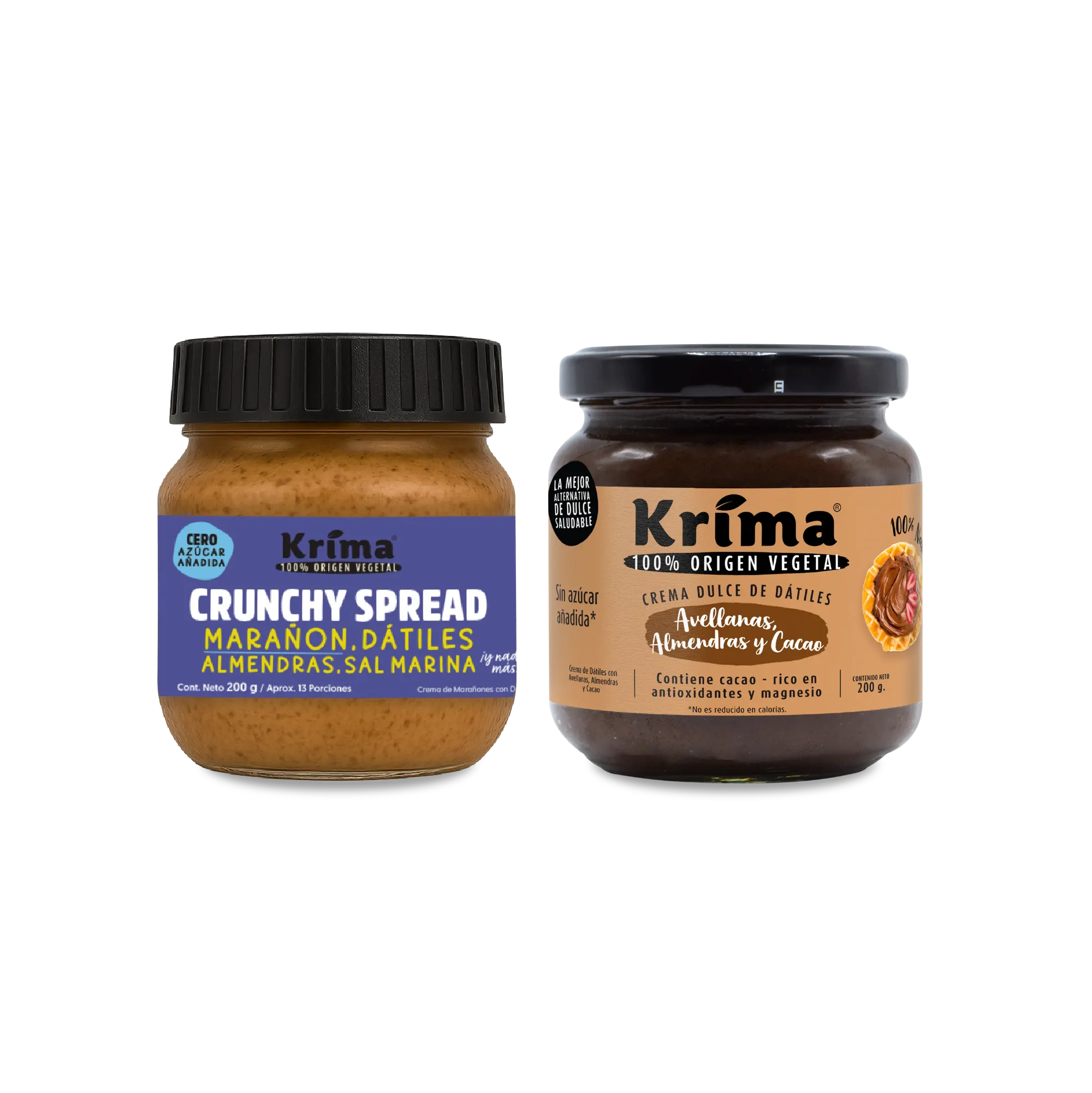 Combo Equilibrio: 1 Crema de Dátiles + 1 Crunchy Spread