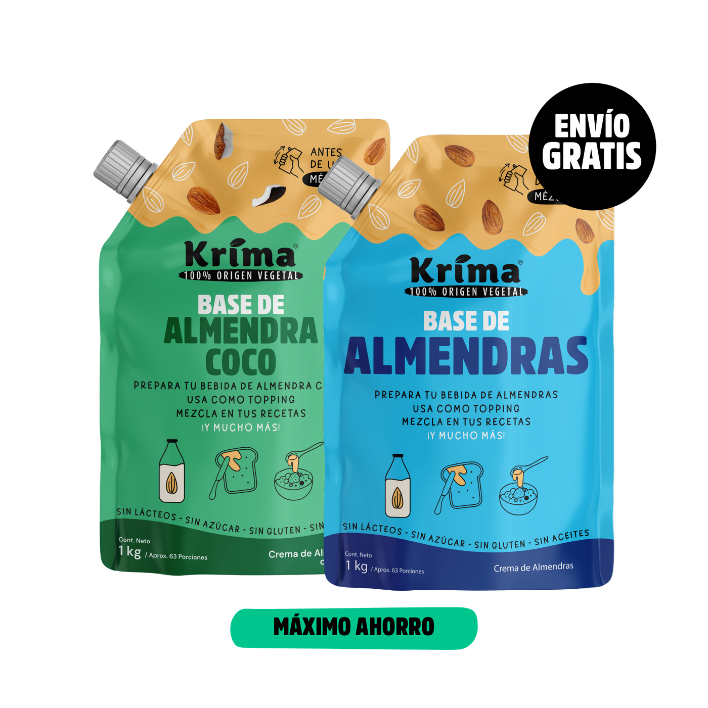 Combo para Cuidarte: 2 Bases de 1 kg + Envío GRATIS
