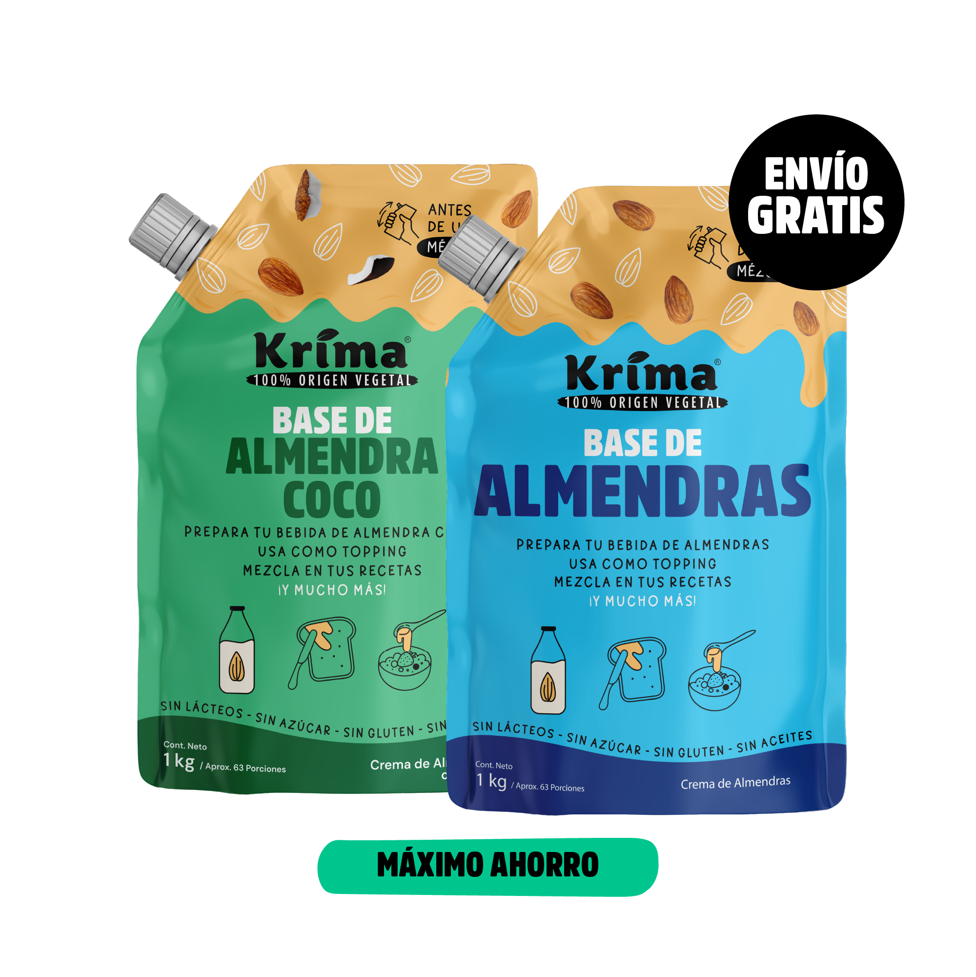 Combo para Cuidarte: 2 Bases de 1 kg + Envío GRATIS