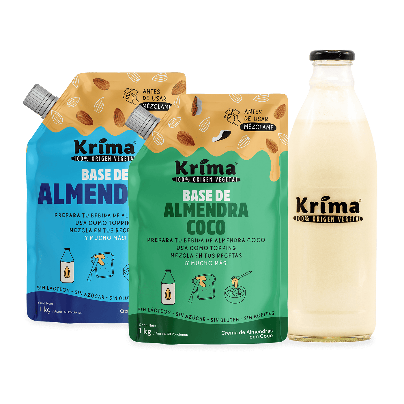 Combo para Cuidarte: 2 Bases de 1 kg + GRATIS 1 botella