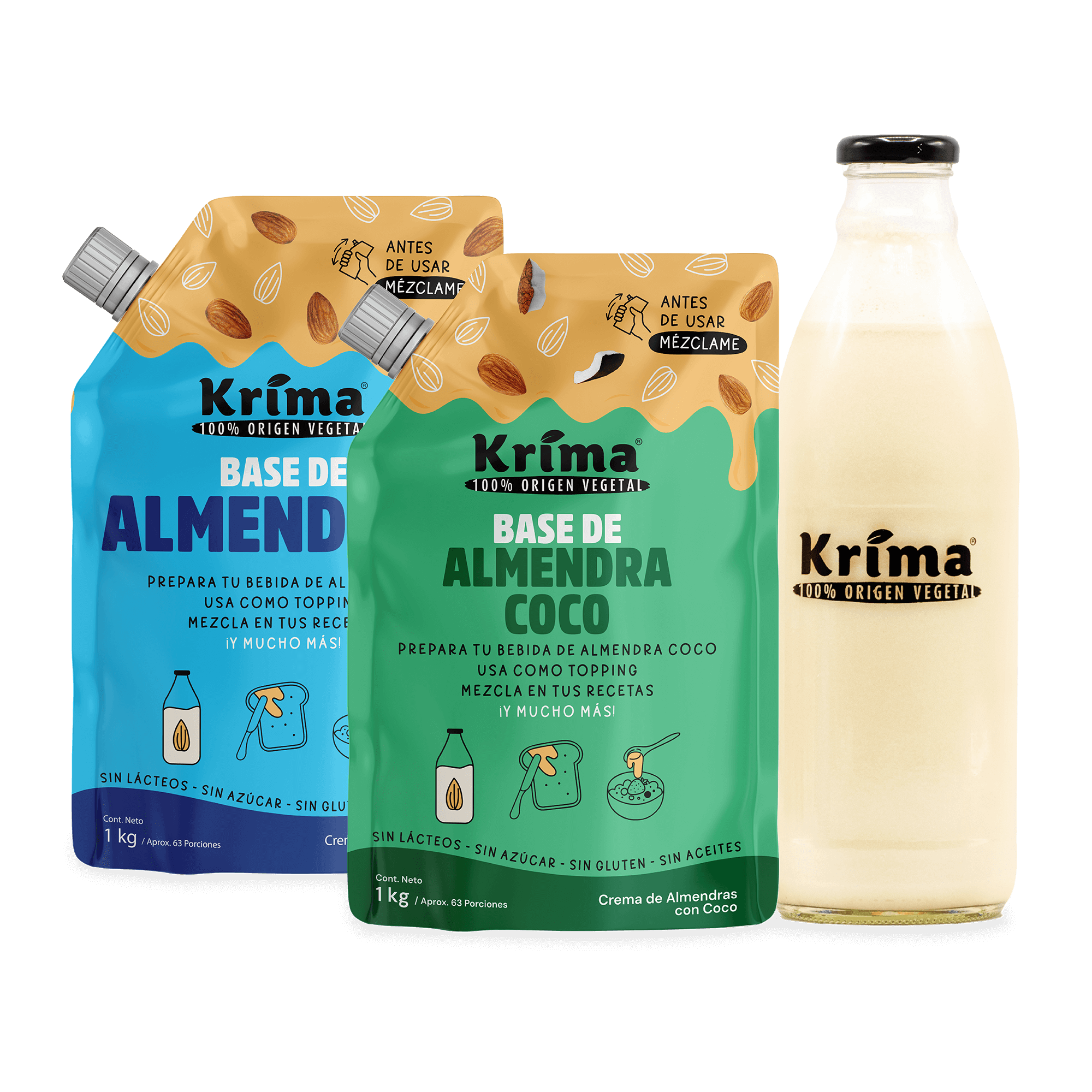 Combo para Cuidarte: 2 Bases de 1 kg + GRATIS 1 botella