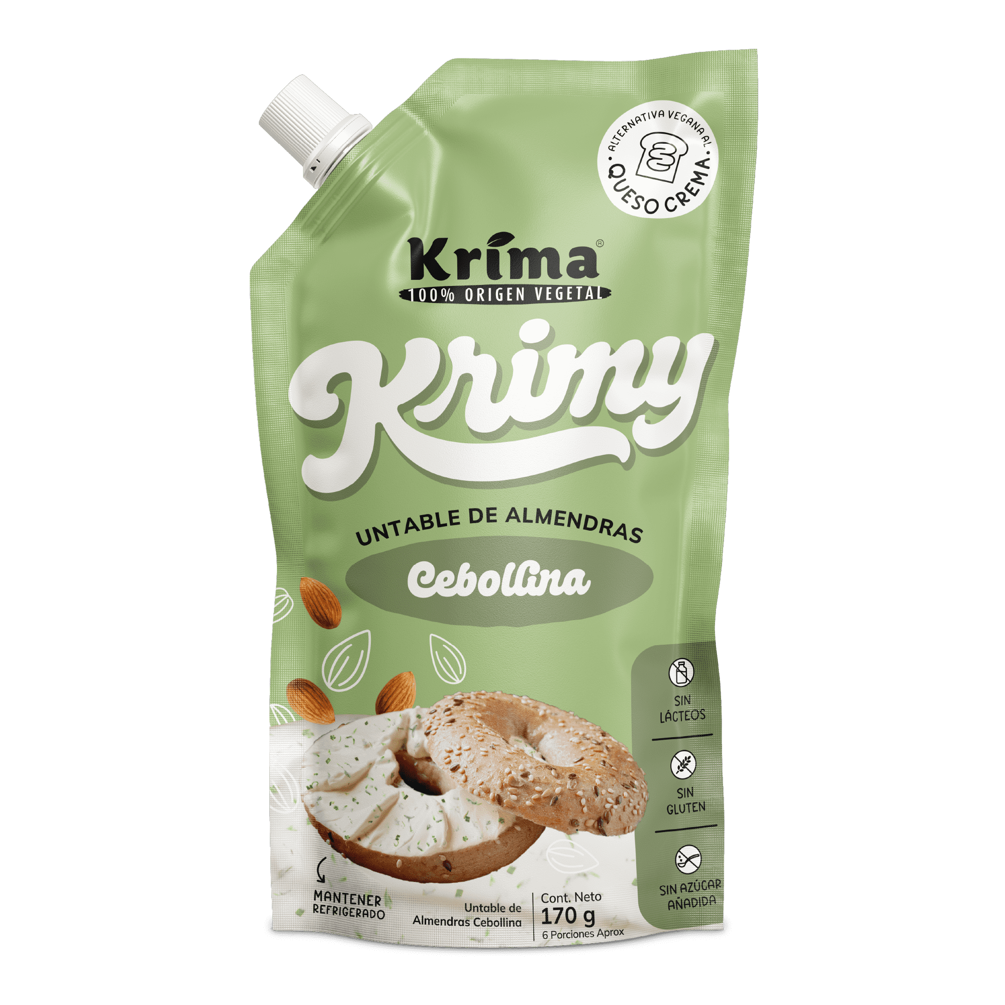 Queso Crema de Almendras Krimy Cebollina 170g