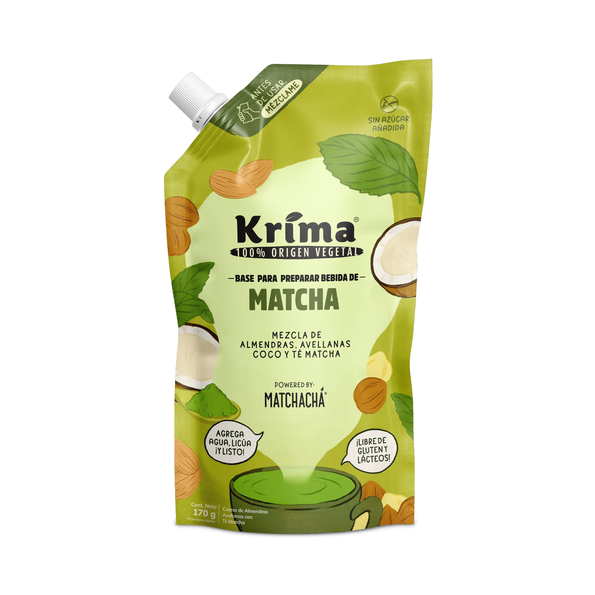 Base para Leche de Almendras & Té Matcha 170g - Bebida Vegetal