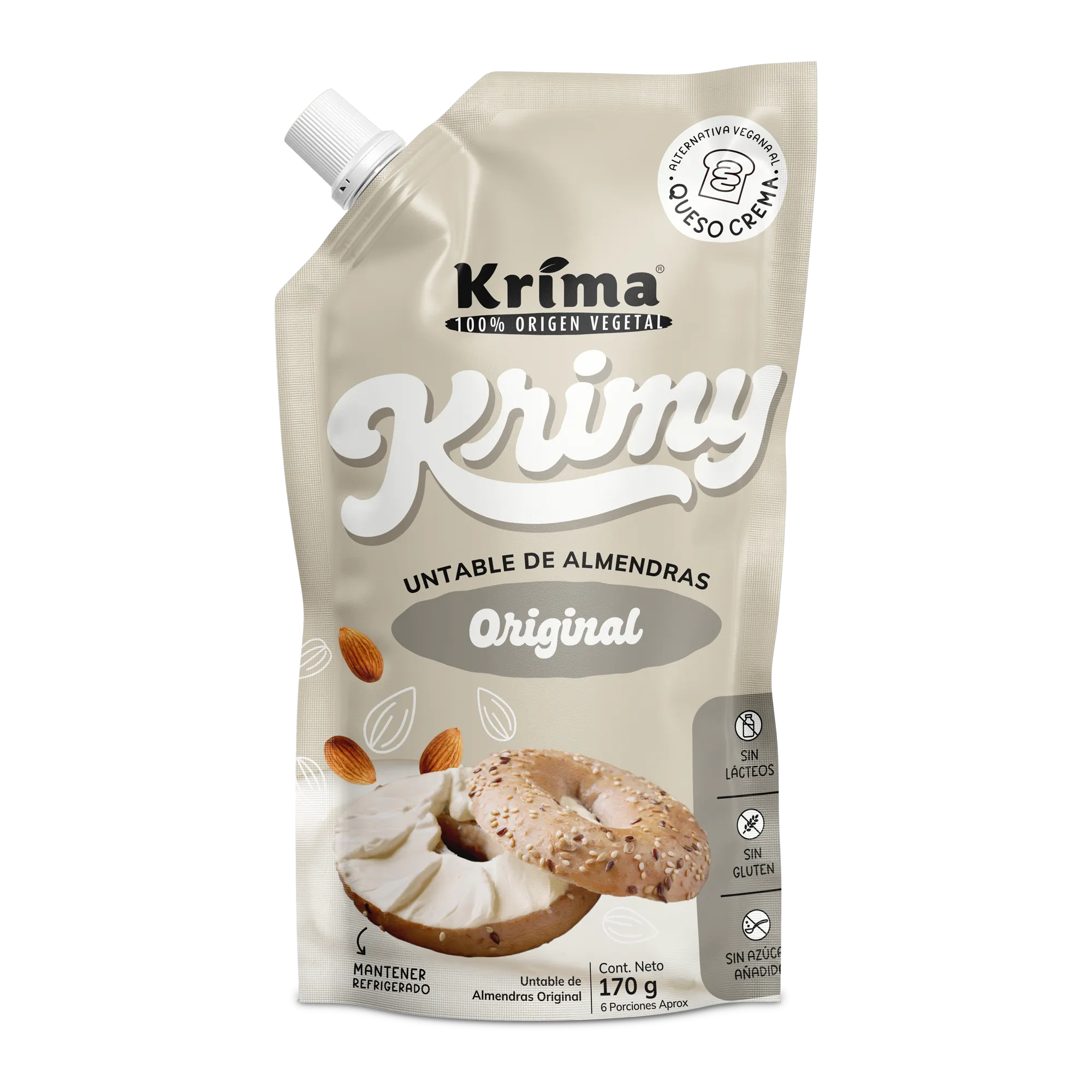 Queso Crema de Almendras Krimy Original 170g