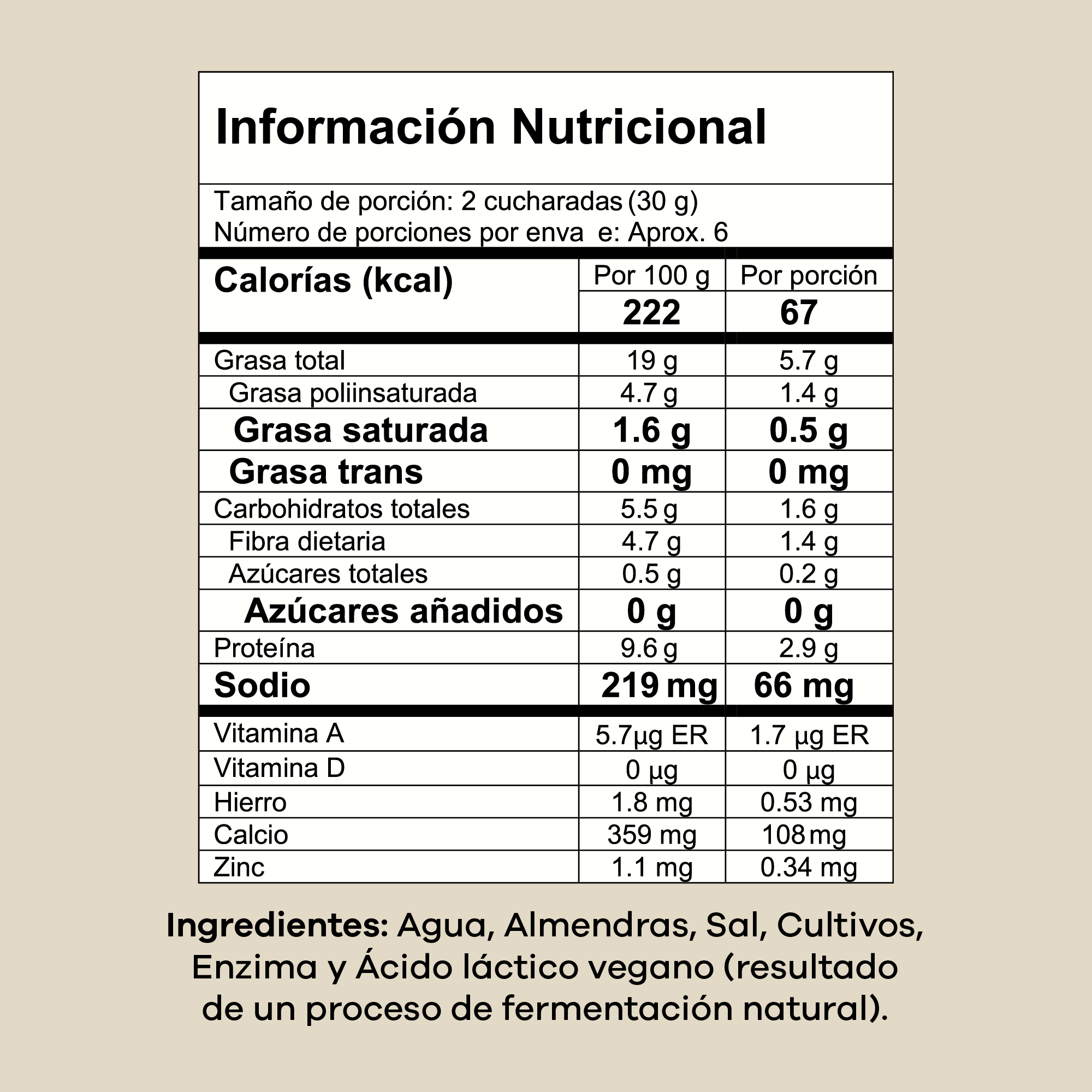 Queso Crema de Almendras Krimy Original 1kg