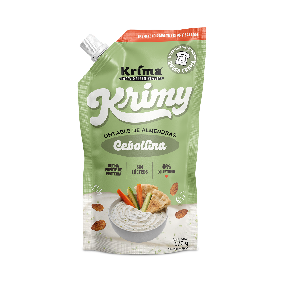 Queso Crema de Almendras Krimy Cebollina 170g