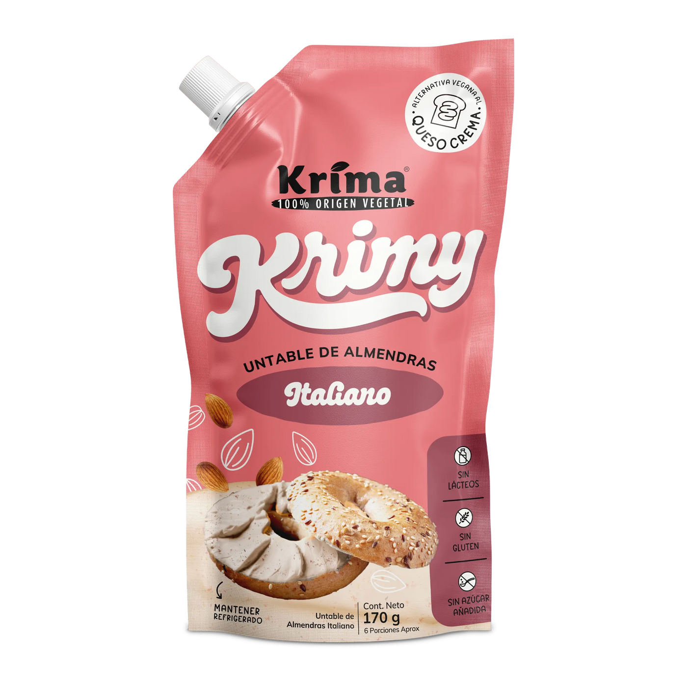 Queso Crema de Almendras Krimy Italiano 170g
