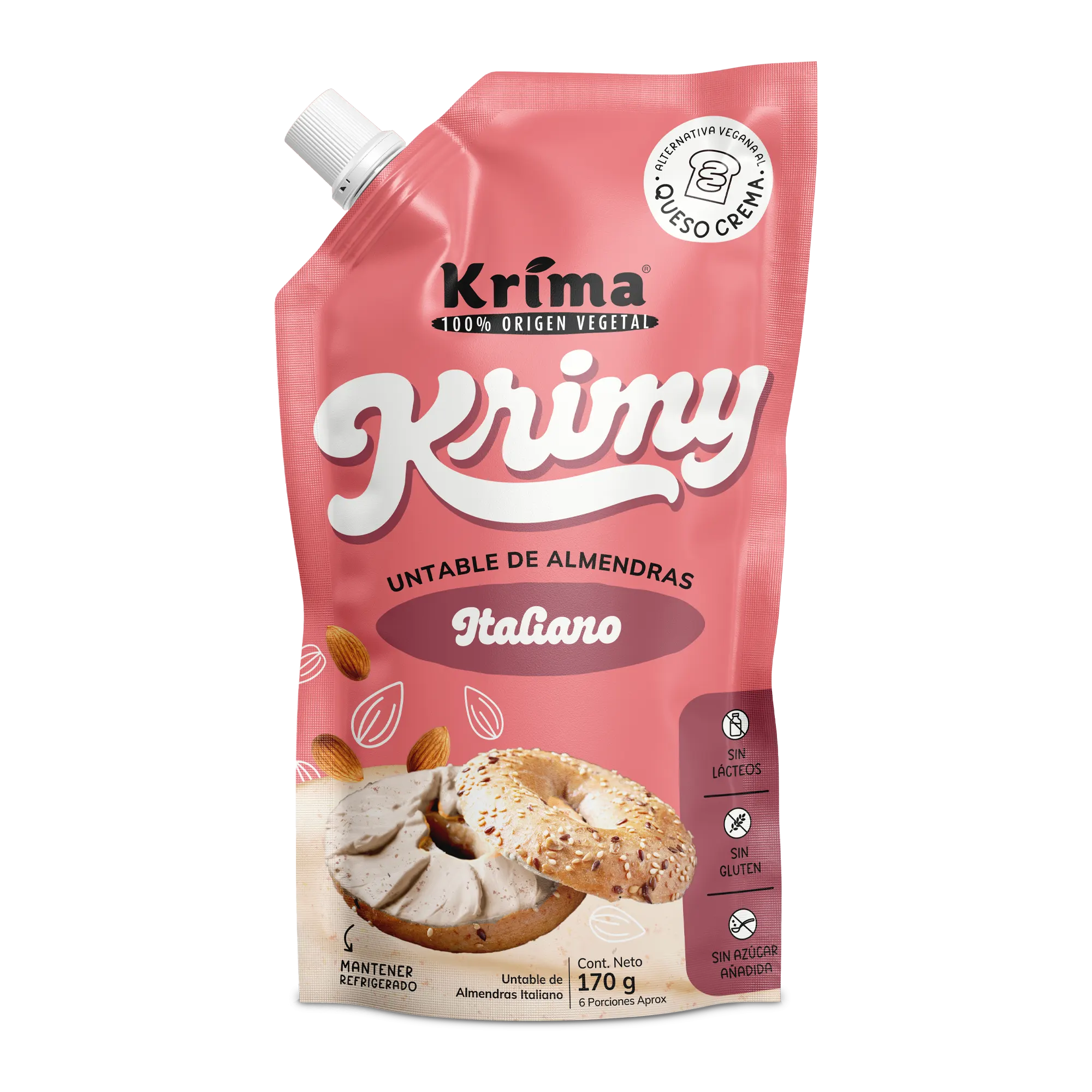 Queso Crema de Almendras Krimy Italiano 170g