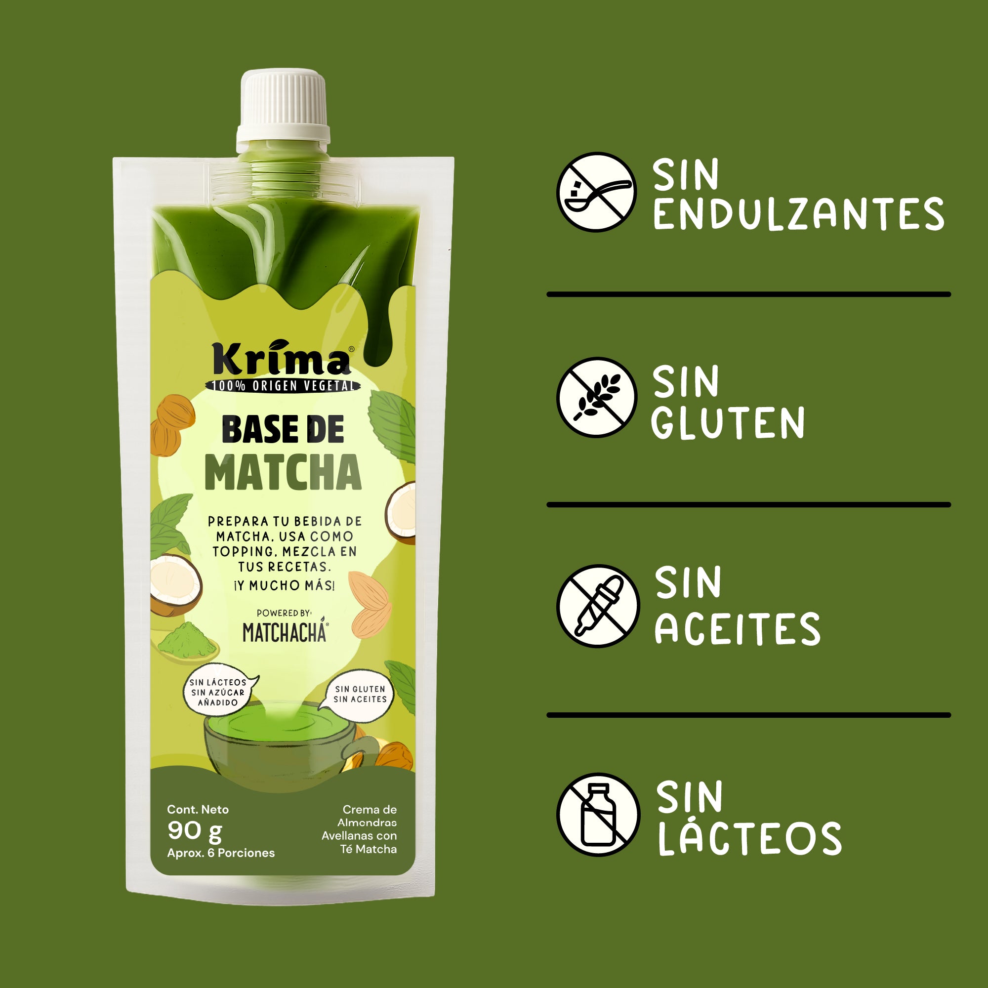 Base de Almendras & Té Matcha 90g