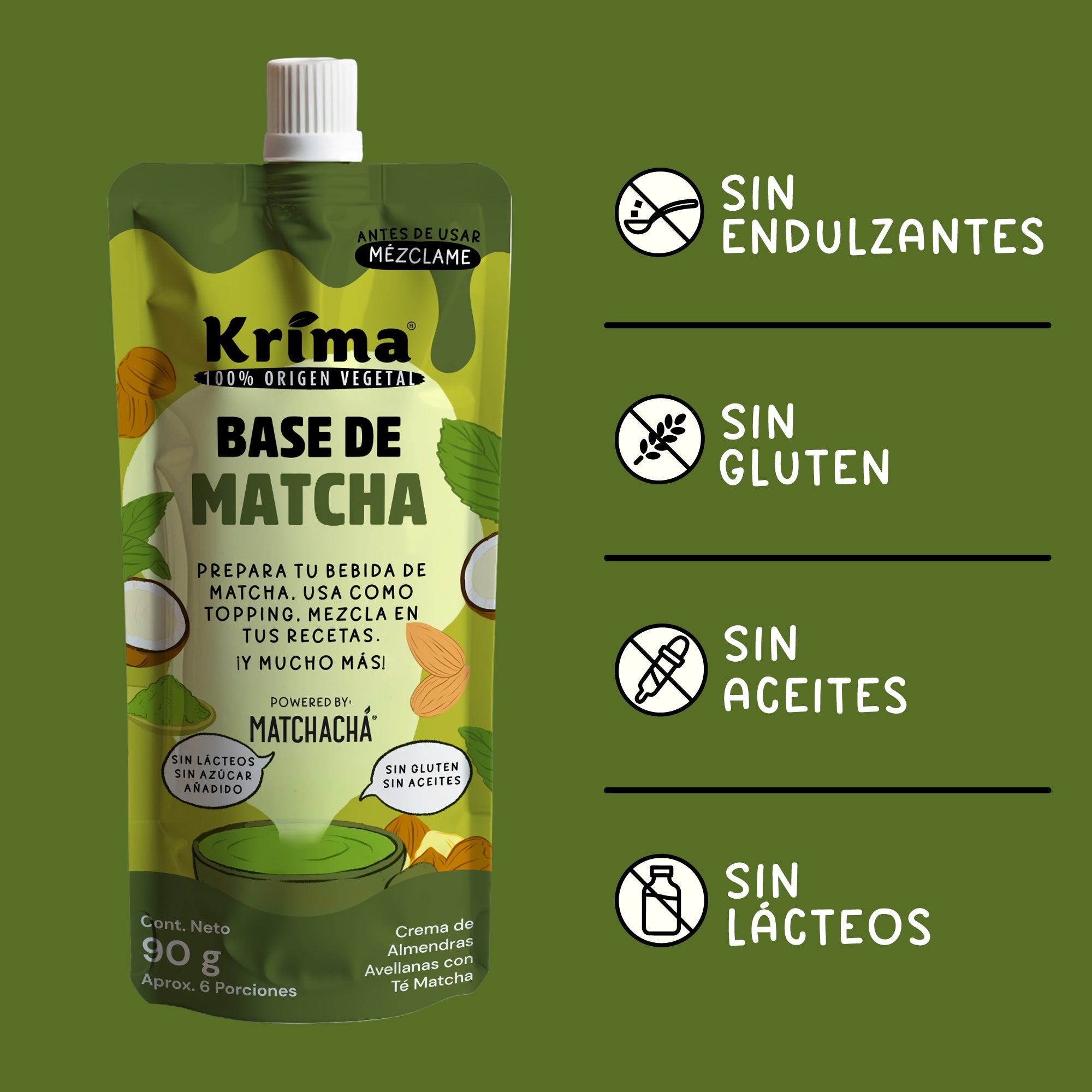 Base de Almendras & Té Matcha 90g