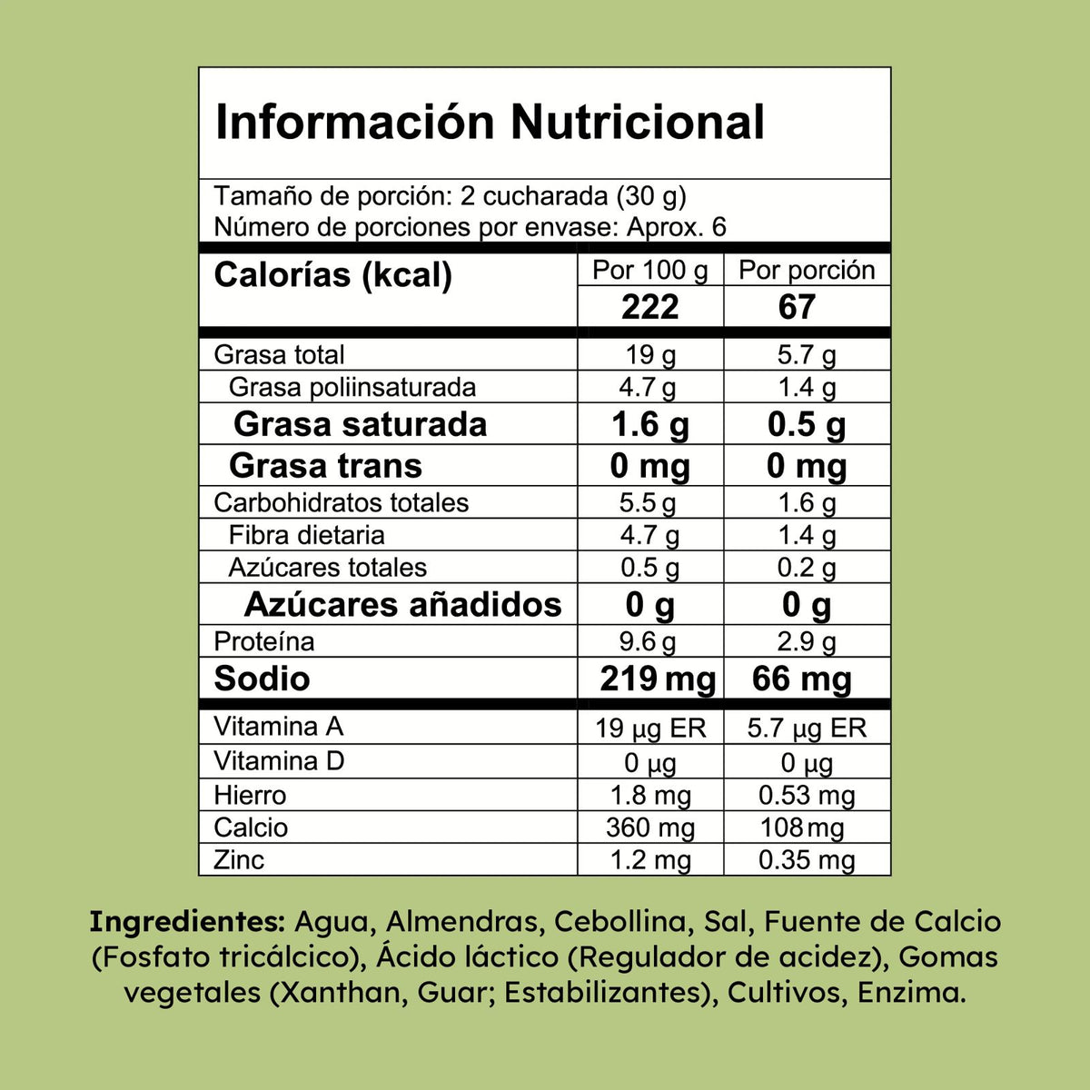 Queso Crema de Almendras Krimy Cebollina 170g