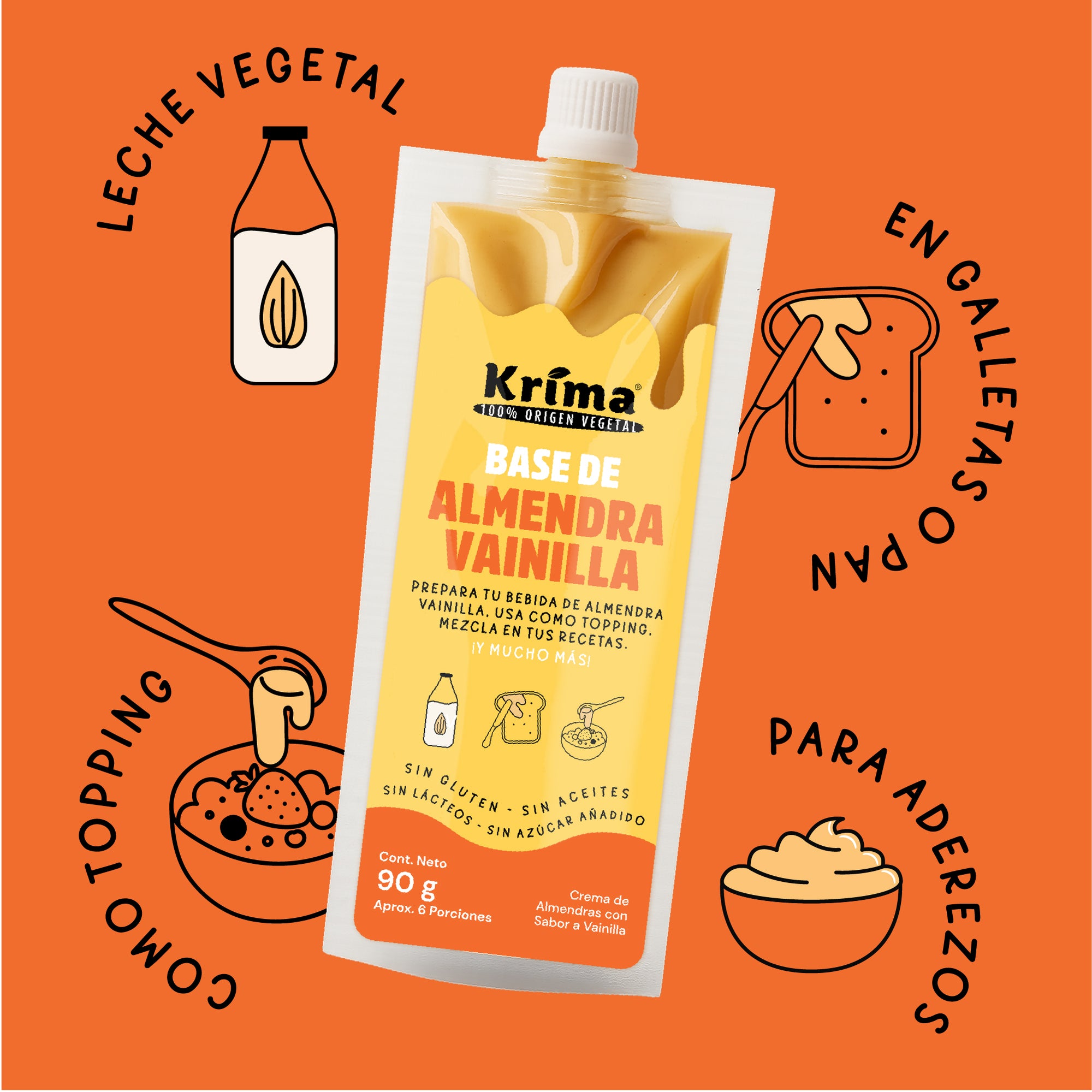 Base Almendras Vainilla 90g