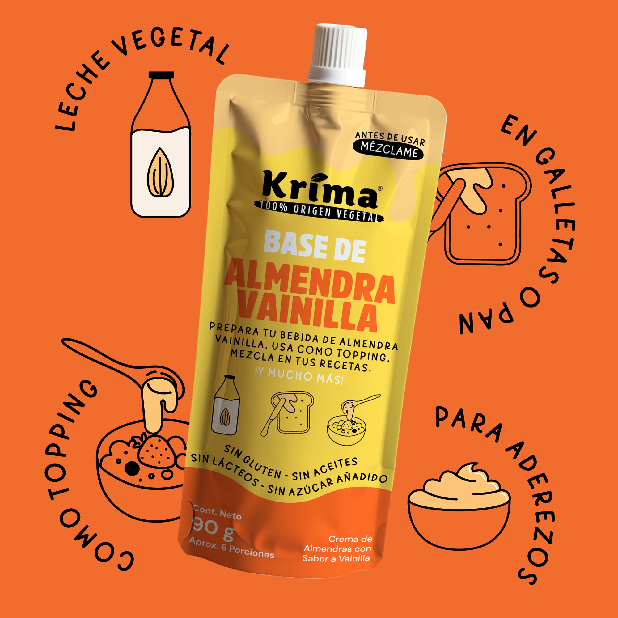 Base Almendras Vainilla 90g