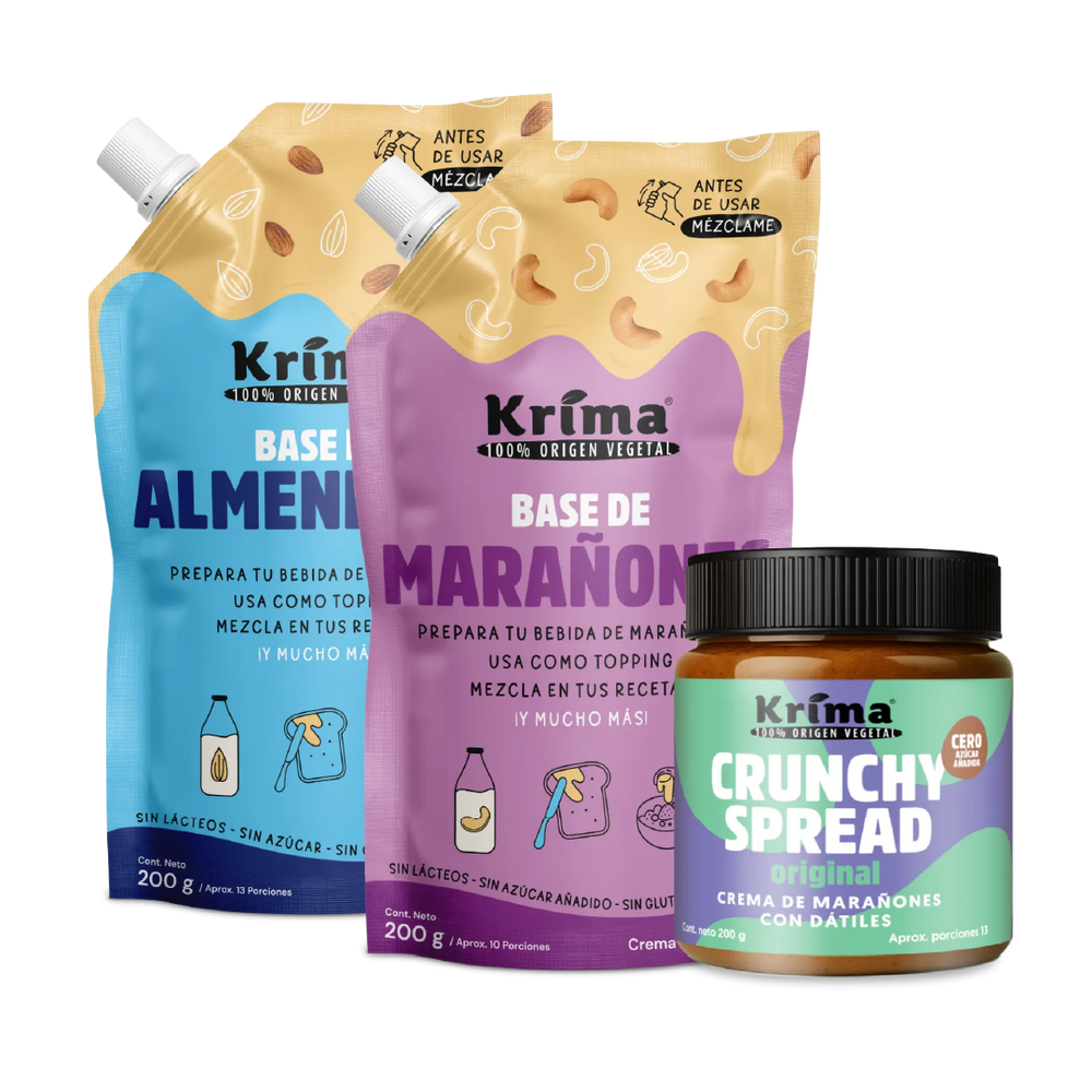 Combo Evolución: 2 Bases de nueces 200g + 1 Crunchy Spread 200g