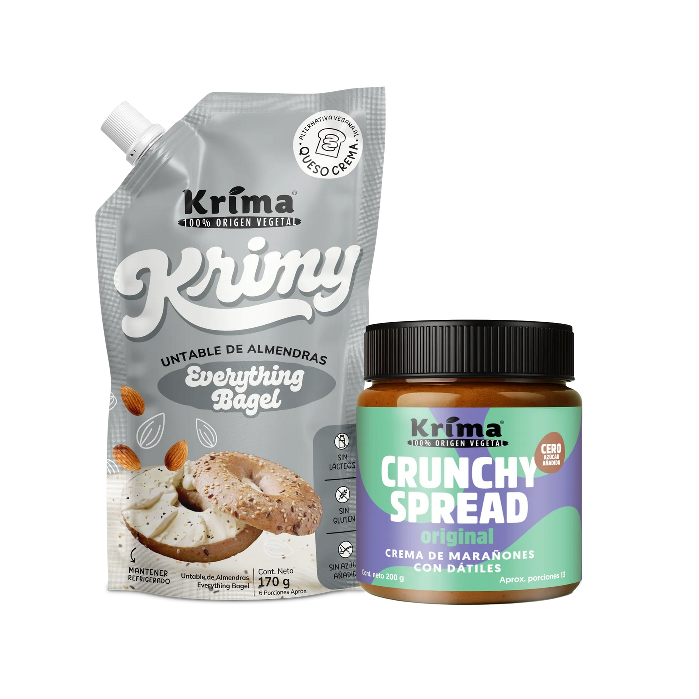 Combo dulce navidad: Queso Crema Everything Bagel+ Crunchy Spread 200gr