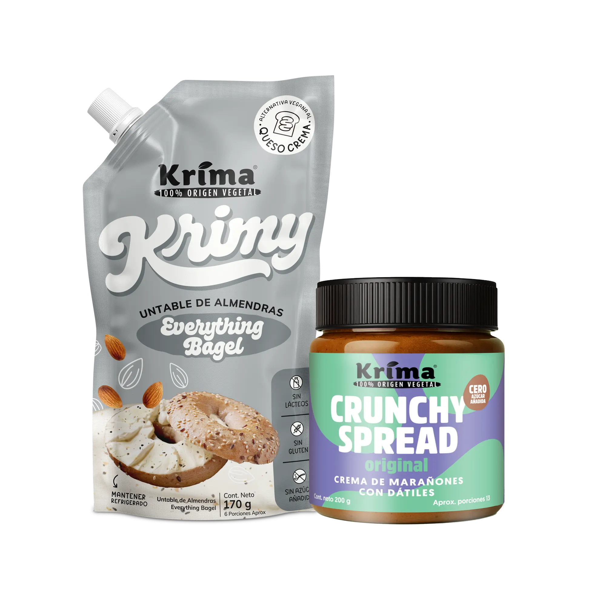 Combo dulce navidad: Queso Crema Everything Bagel+ Crunchy Spread 200gr