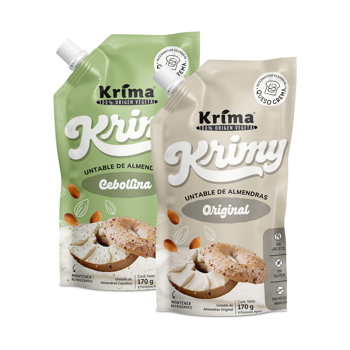 Combo Krimy: 2 Quesos Crema de Almendras