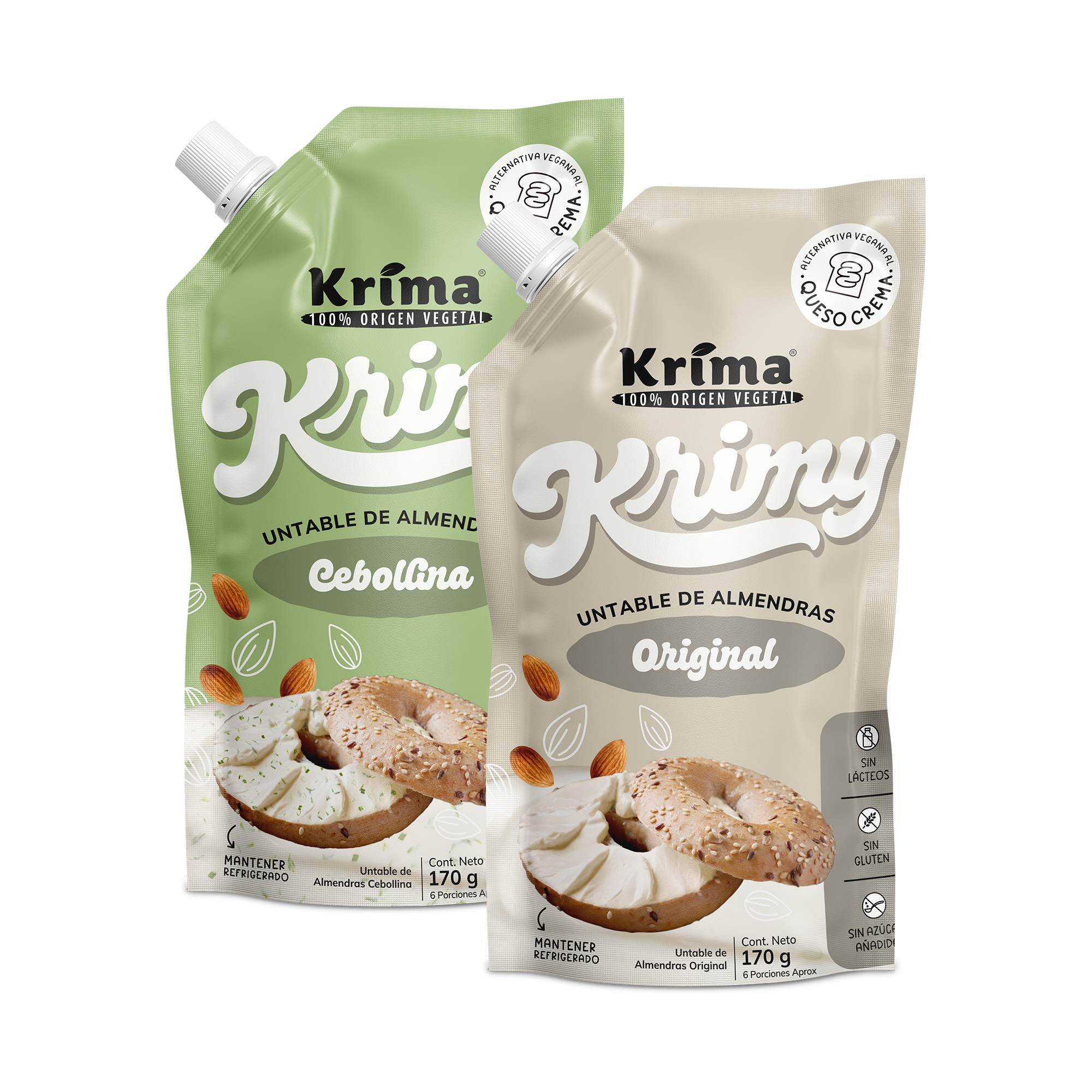 Combo Krimy: 2 Quesos Crema de Almendras
