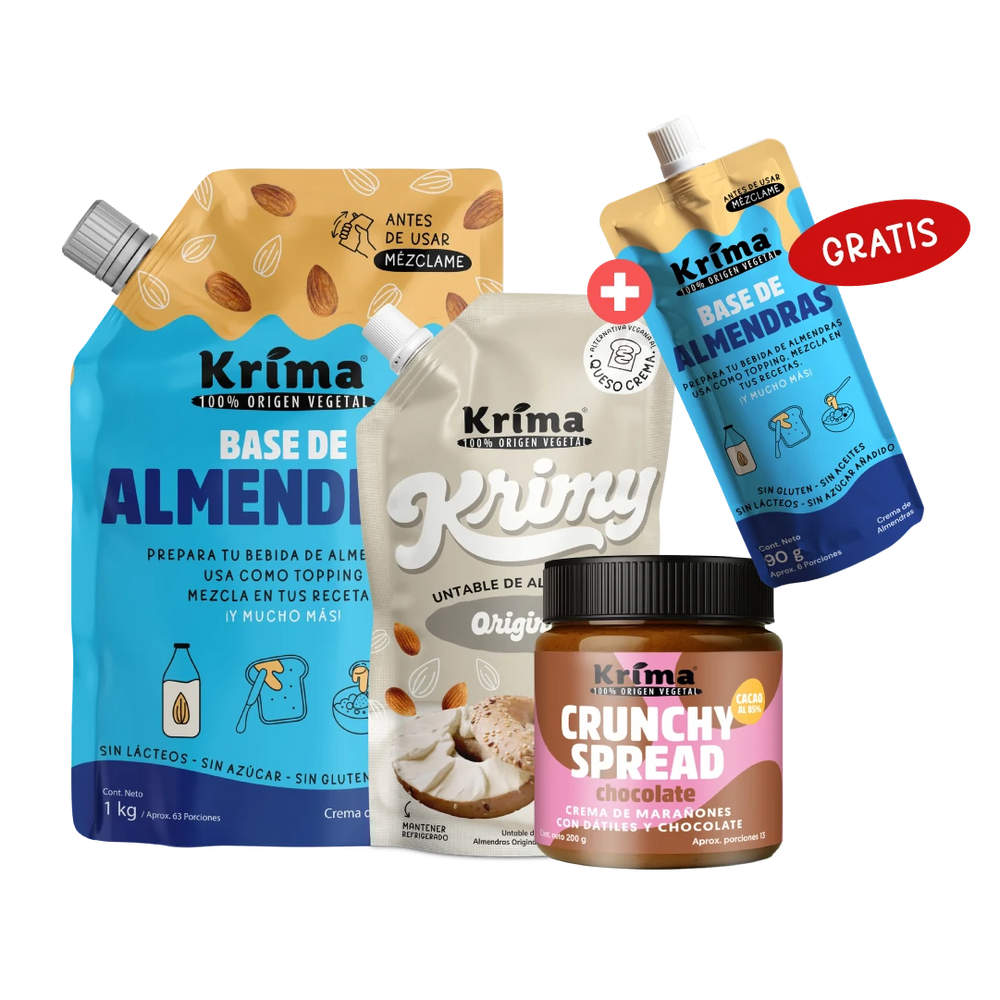 Combo Hot Days: 1 Base 1Kg + 1 Queso 170g + Crunchy Spread 200 g