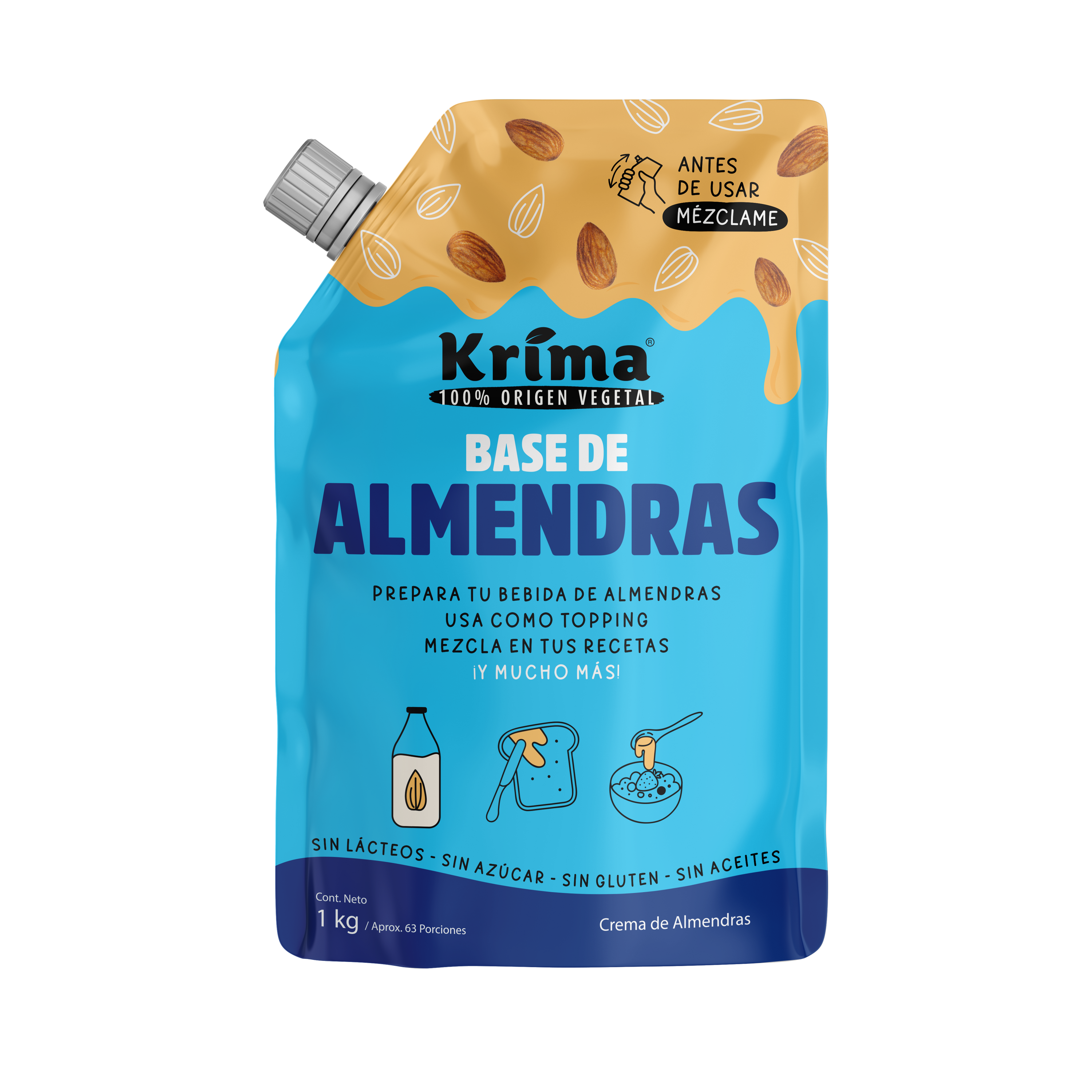 Base para Leche Almendras 1kg - Bebida Vegetal- Krima Institucional